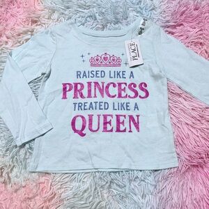 The Children's Place Princess Queen Long Sleeve Tee NWT